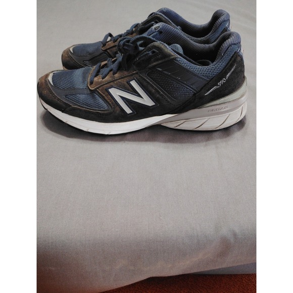New Balance 990v5 Men 10.5 Navy Blue Suede Running Athletic Preppy Shoe M990NV5* - Picture 9 of 13